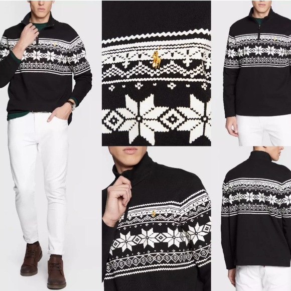 Polo by Ralph Lauren Black and White Sweater - Picture 1 of 11